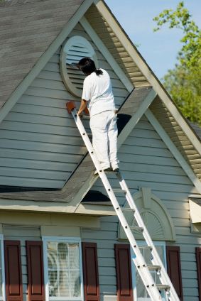 Exterior Painting being performed by an experienced Messina Painting & Remodeling painter.